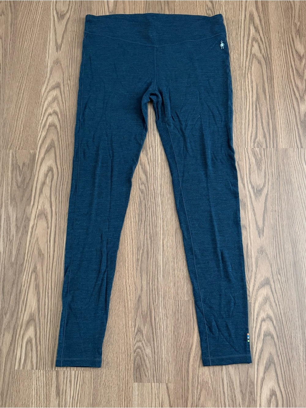 Smartwool Merino 250 Leggings Women XL Blue Base Layer Thermal Pants